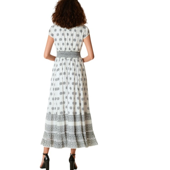 eShatki Wayward Fancies Plus Size Tile Print Ruched Maxi Dress Size 22W - Picture 3 of 16